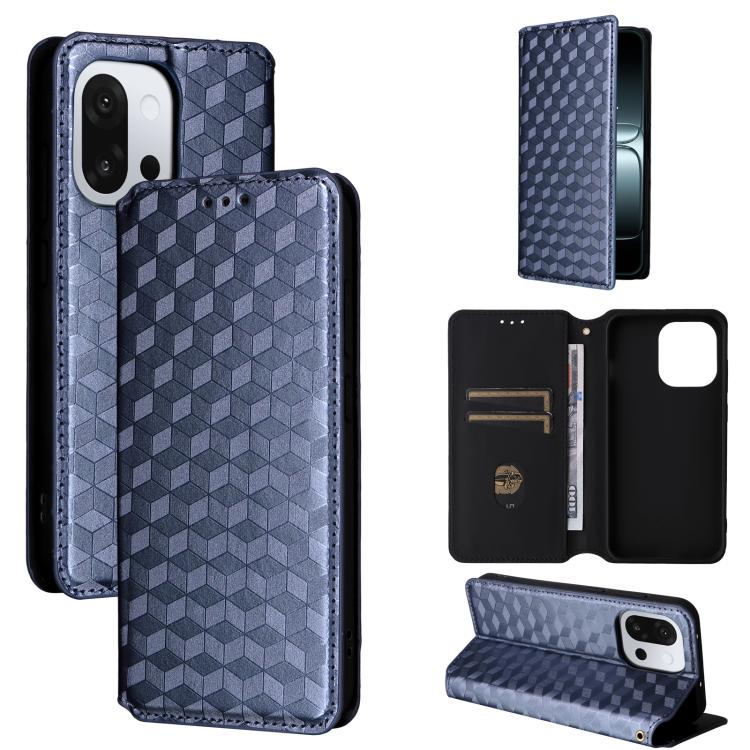 Cubic Grid Texture Flip Leather Phone Case, For OnePlus Nord 5 / OnePlus Ace 5 Ultra, For OnePlus Nord CE5 / Ace 5 Racing, For OnePlus 13T, For OnePlus 13R / Ace 5 / Ace 5 Pro