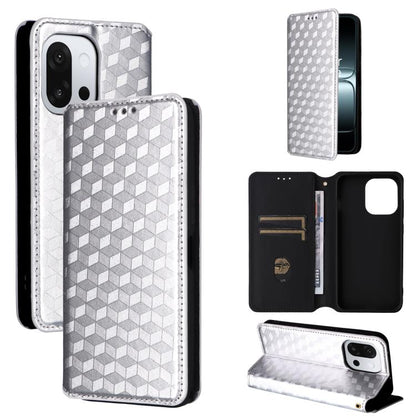 Cubic Grid Texture Flip Leather Phone Case, For OnePlus Nord 5 / OnePlus Ace 5 Ultra, For OnePlus Nord CE5 / Ace 5 Racing, For OnePlus 13T, For OnePlus 13R / Ace 5 / Ace 5 Pro