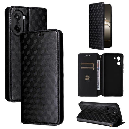 Cubic Grid Texture Flip Leather Phone Case, For OnePlus Nord 5 / OnePlus Ace 5 Ultra, For OnePlus Nord CE5 / Ace 5 Racing, For OnePlus 13T, For OnePlus 13R / Ace 5 / Ace 5 Pro