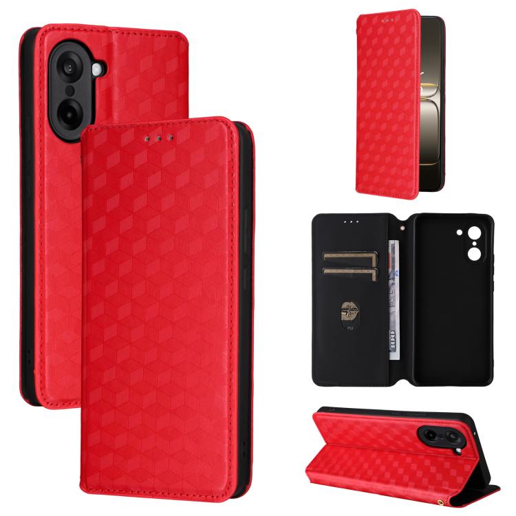 Cubic Grid Texture Flip Leather Phone Case, For OnePlus Nord 5 / OnePlus Ace 5 Ultra, For OnePlus Nord CE5 / Ace 5 Racing, For OnePlus 13T, For OnePlus 13R / Ace 5 / Ace 5 Pro