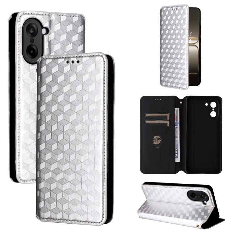 Cubic Grid Texture Flip Leather Phone Case, For OnePlus Nord 5 / OnePlus Ace 5 Ultra, For OnePlus Nord CE5 / Ace 5 Racing, For OnePlus 13T, For OnePlus 13R / Ace 5 / Ace 5 Pro