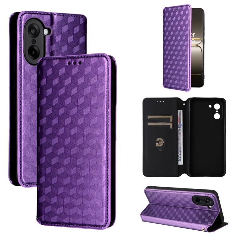 Cubic Grid Texture Flip Leather Phone Case, For OnePlus Nord 5 / OnePlus Ace 5 Ultra, For OnePlus Nord CE5 / Ace 5 Racing, For OnePlus 13T, For OnePlus 13R / Ace 5 / Ace 5 Pro