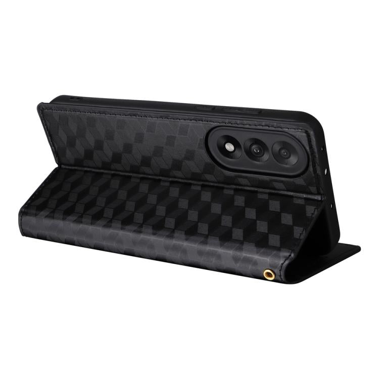 Cubic Grid Texture Flip Leather Phone Case, For OnePlus Nord 5 / OnePlus Ace 5 Ultra, For OnePlus Nord CE5 / Ace 5 Racing, For OnePlus 13T, For OnePlus 13R / Ace 5 / Ace 5 Pro
