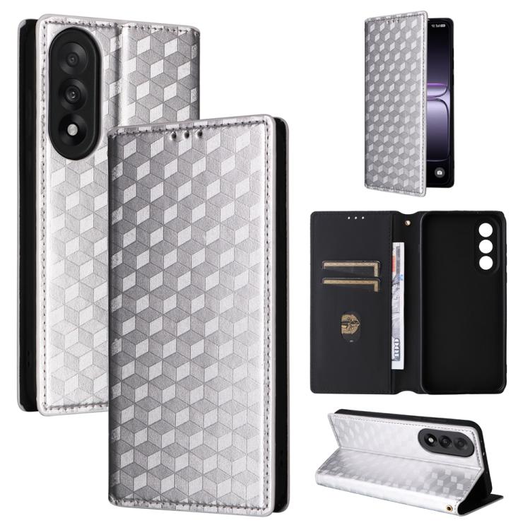 Cubic Grid Texture Flip Leather Phone Case, For OnePlus Nord 5 / OnePlus Ace 5 Ultra, For OnePlus Nord CE5 / Ace 5 Racing, For OnePlus 13T, For OnePlus 13R / Ace 5 / Ace 5 Pro