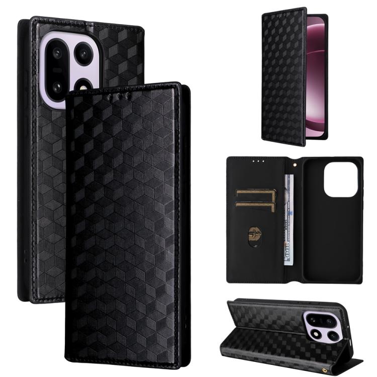 Cubic Grid Texture Flip Leather Phone Case, For OnePlus Turbo 6 / Turbo 6V / Nord 6, For OnePlus 15T 5G, For OnePlus Ace 6 / Ace 6T / 15R, For OnePlus 15