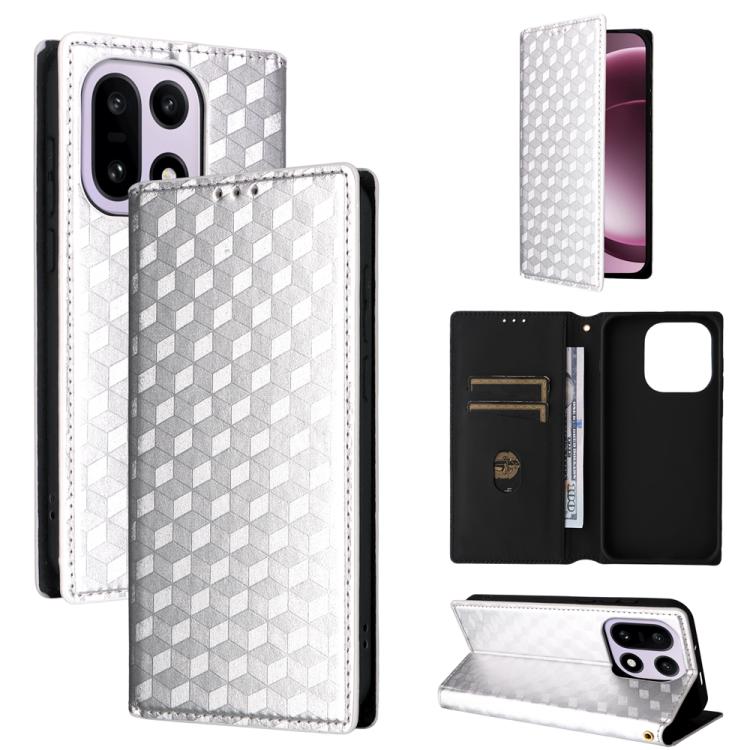Cubic Grid Texture Flip Leather Phone Case, For OnePlus Turbo 6 / Turbo 6V / Nord 6, For OnePlus 15T 5G, For OnePlus Ace 6 / Ace 6T / 15R, For OnePlus 15