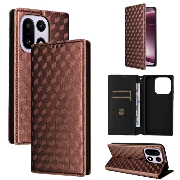 Cubic Grid Texture Flip Leather Phone Case, For OnePlus Turbo 6 / Turbo 6V / Nord 6, For OnePlus 15T 5G, For OnePlus Ace 6 / Ace 6T / 15R, For OnePlus 15