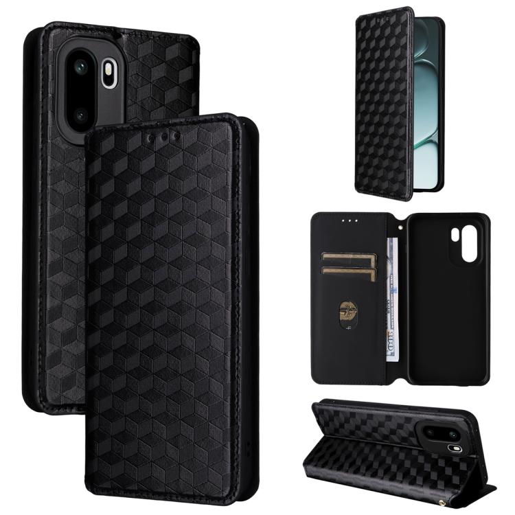 Cubic Grid Texture Flip Leather Phone Case, For OnePlus Turbo 6 / Turbo 6V / Nord 6, For OnePlus 15T 5G, For OnePlus Ace 6 / Ace 6T / 15R, For OnePlus 15