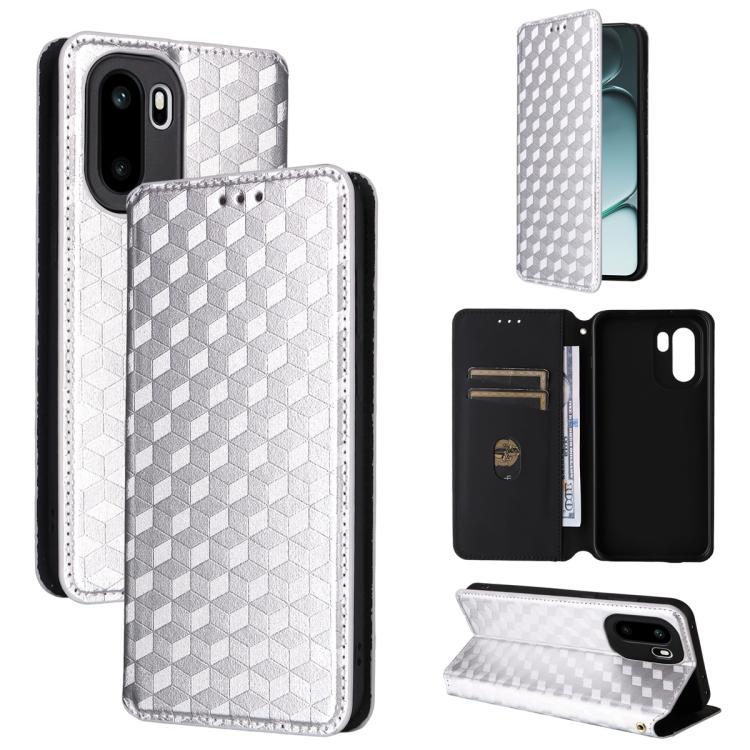 Cubic Grid Texture Flip Leather Phone Case, For OnePlus Turbo 6 / Turbo 6V / Nord 6, For OnePlus 15T 5G, For OnePlus Ace 6 / Ace 6T / 15R, For OnePlus 15