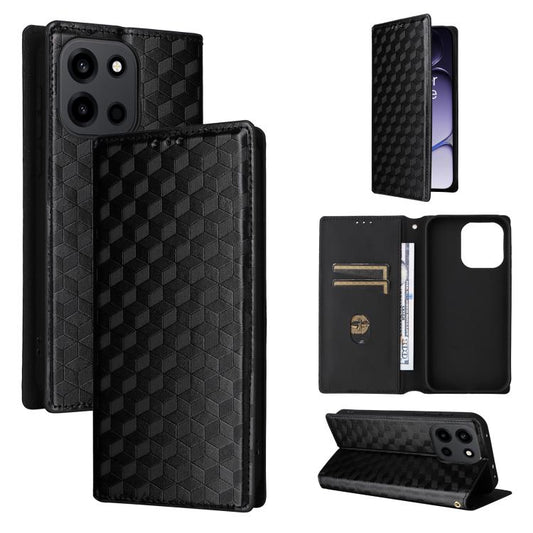 Cubic Grid Texture Flip Leather Phone Case, For OnePlus Turbo 6 / Turbo 6V / Nord 6, For OnePlus 15T 5G, For OnePlus Ace 6 / Ace 6T / 15R, For OnePlus 15
