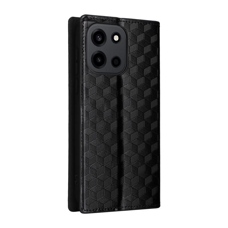 Cubic Grid Texture Flip Leather Phone Case, For OnePlus Turbo 6 / Turbo 6V / Nord 6, For OnePlus 15T 5G, For OnePlus Ace 6 / Ace 6T / 15R, For OnePlus 15