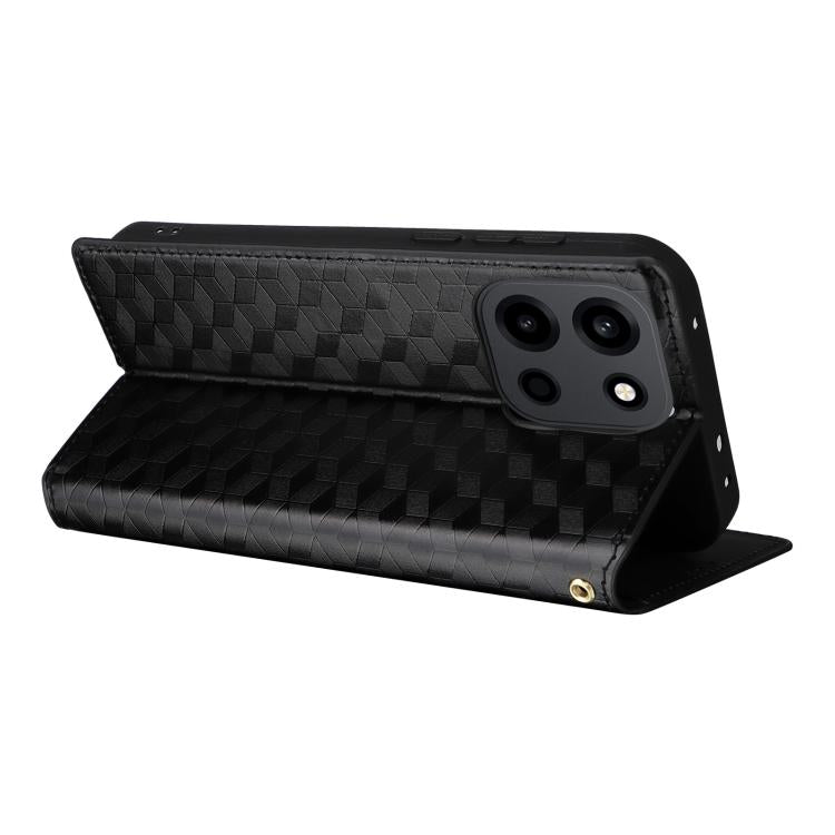 Cubic Grid Texture Flip Leather Phone Case, For OnePlus Turbo 6 / Turbo 6V / Nord 6, For OnePlus 15T 5G, For OnePlus Ace 6 / Ace 6T / 15R, For OnePlus 15
