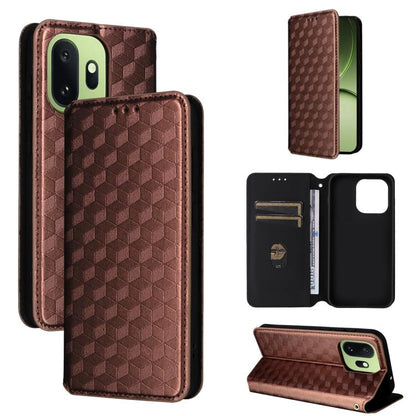 Cubic Grid Texture Flip Leather Phone Case, For OnePlus Turbo 6 / Turbo 6V / Nord 6, For OnePlus 15T 5G, For OnePlus Ace 6 / Ace 6T / 15R, For OnePlus 15