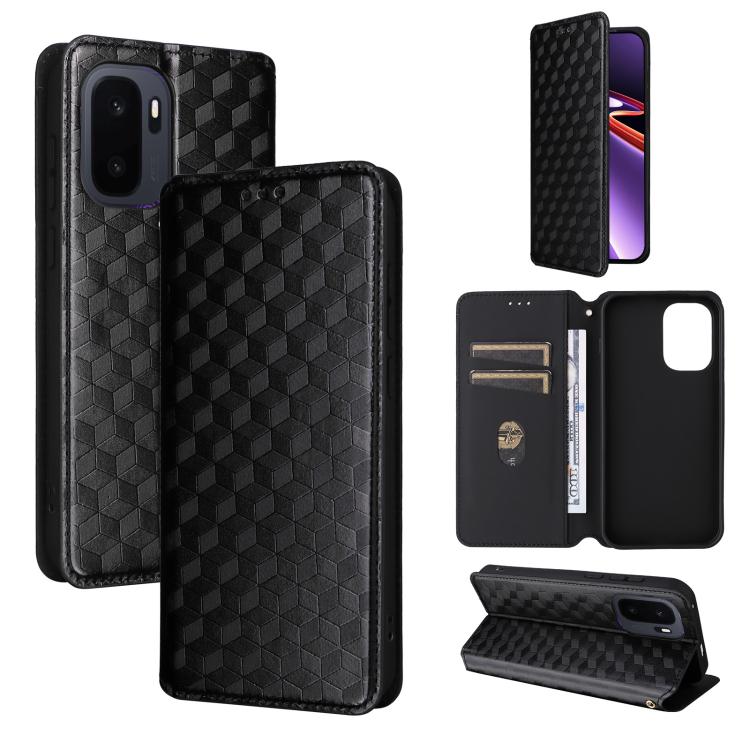 Cubic Grid Texture Flip Leather Phone Case, For OnePlus N6 4G, For OnePlus Turbo 6X Pro 5G, For OnePlus Nord CE6 Lite / Turbo 6X, For OnePlus Ace 6 Ultra