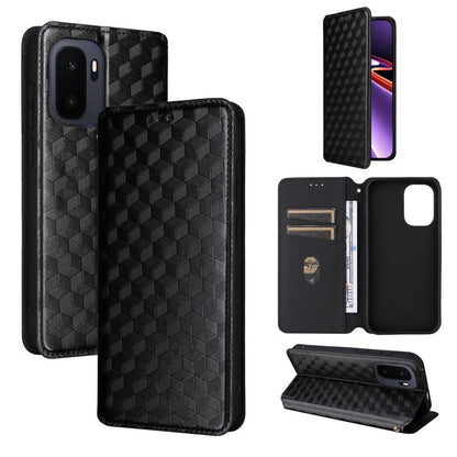 Cubic Grid Texture Flip Leather Phone Case, For OnePlus N6 4G, For OnePlus Turbo 6X Pro 5G, For OnePlus Nord CE6 Lite / Turbo 6X, For OnePlus Ace 6 Ultra