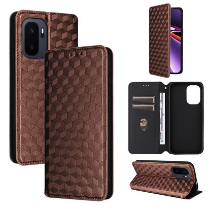 Cubic Grid Texture Flip Leather Phone Case, For OnePlus N6 4G, For OnePlus Turbo 6X Pro 5G, For OnePlus Nord CE6 Lite / Turbo 6X, For OnePlus Ace 6 Ultra