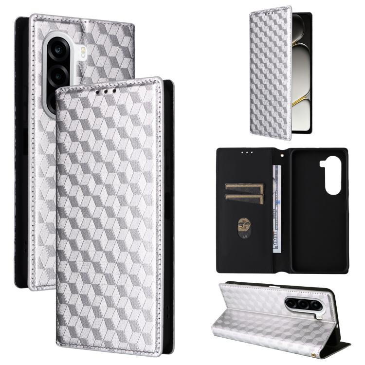Cubic Grid Texture Flip Leather Phone Case, For OnePlus N6 4G, For OnePlus Turbo 6X Pro 5G, For OnePlus Nord CE6 Lite / Turbo 6X, For OnePlus Ace 6 Ultra