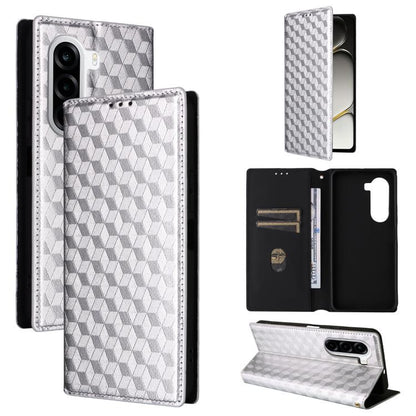Cubic Grid Texture Flip Leather Phone Case, For OnePlus N6 4G, For OnePlus Turbo 6X Pro 5G, For OnePlus Nord CE6 Lite / Turbo 6X, For OnePlus Ace 6 Ultra