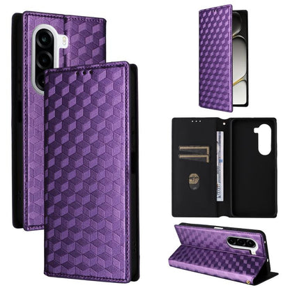 Cubic Grid Texture Flip Leather Phone Case, For OnePlus N6 4G, For OnePlus Turbo 6X Pro 5G, For OnePlus Nord CE6 Lite / Turbo 6X, For OnePlus Ace 6 Ultra