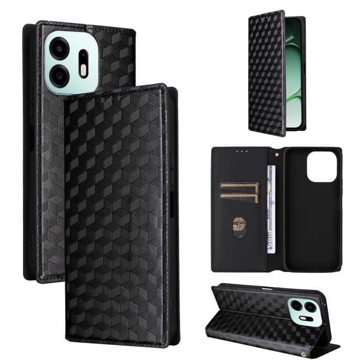 Cubic Grid Texture Flip Leather Phone Case, For OnePlus N6 4G, For OnePlus Turbo 6X Pro 5G, For OnePlus Nord CE6 Lite / Turbo 6X, For OnePlus Ace 6 Ultra