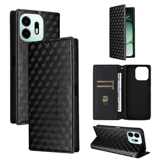 Cubic Grid Texture Flip Leather Phone Case, For OnePlus N6 4G, For OnePlus Turbo 6X Pro 5G, For OnePlus Nord CE6 Lite / Turbo 6X, For OnePlus Ace 6 Ultra
