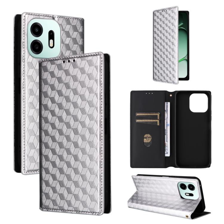 Cubic Grid Texture Flip Leather Phone Case, For OnePlus N6 4G, For OnePlus Turbo 6X Pro 5G, For OnePlus Nord CE6 Lite / Turbo 6X, For OnePlus Ace 6 Ultra