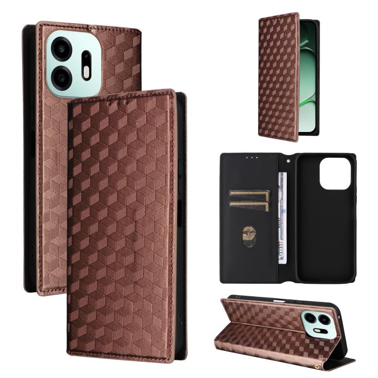 Cubic Grid Texture Flip Leather Phone Case, For OnePlus N6 4G, For OnePlus Turbo 6X Pro 5G, For OnePlus Nord CE6 Lite / Turbo 6X, For OnePlus Ace 6 Ultra