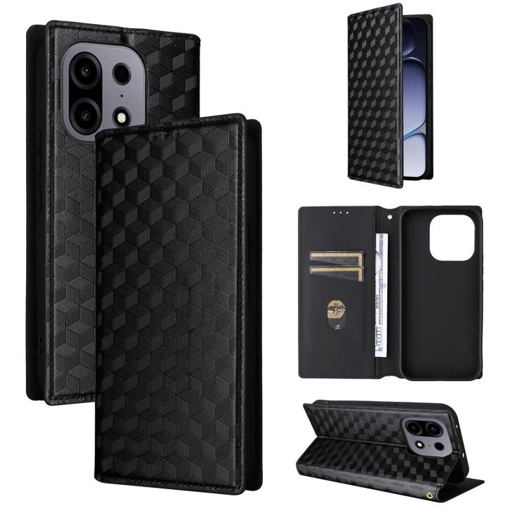 Cubic Grid Texture Flip Leather Phone Case, For OnePlus N6 4G, For OnePlus Turbo 6X Pro 5G, For OnePlus Nord CE6 Lite / Turbo 6X, For OnePlus Ace 6 Ultra