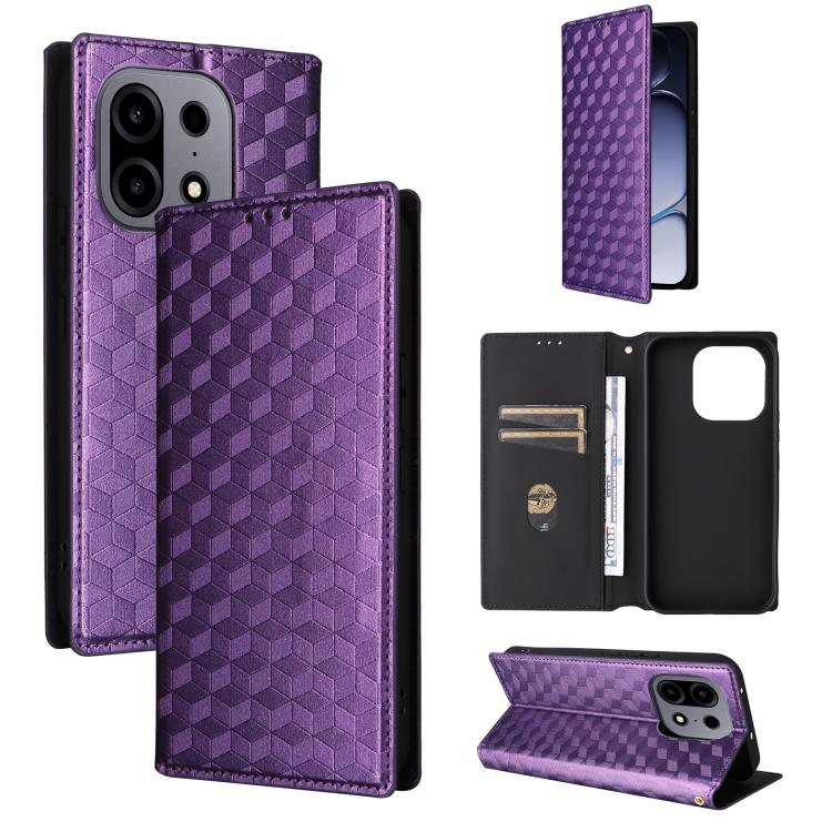 Cubic Grid Texture Flip Leather Phone Case, For OnePlus N6 4G, For OnePlus Turbo 6X Pro 5G, For OnePlus Nord CE6 Lite / Turbo 6X, For OnePlus Ace 6 Ultra