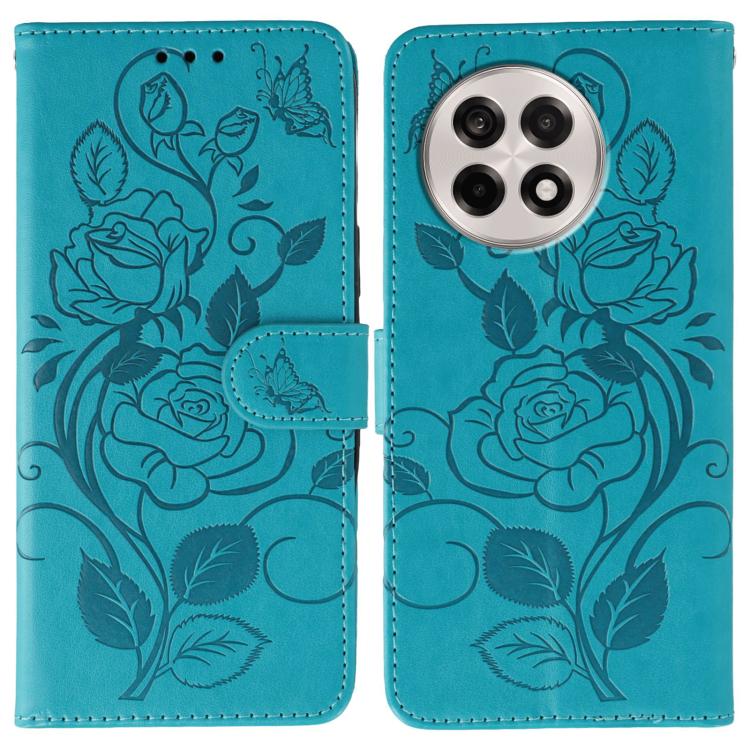 Rose Butterfly Embossed Leather Phone Case, For OnePlus Nord CE5, For OnePlus Ace 5 Pro / Ace 5, For OnePlus 13, For OnePlus Nord 4
