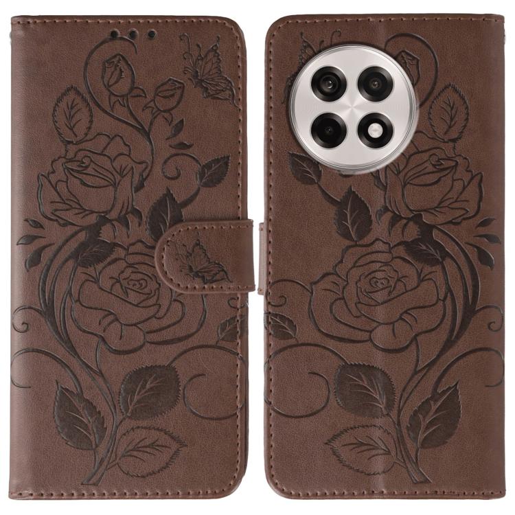 Rose Butterfly Embossed Leather Phone Case, For OnePlus Nord CE5, For OnePlus Ace 5 Pro / Ace 5, For OnePlus 13, For OnePlus Nord 4