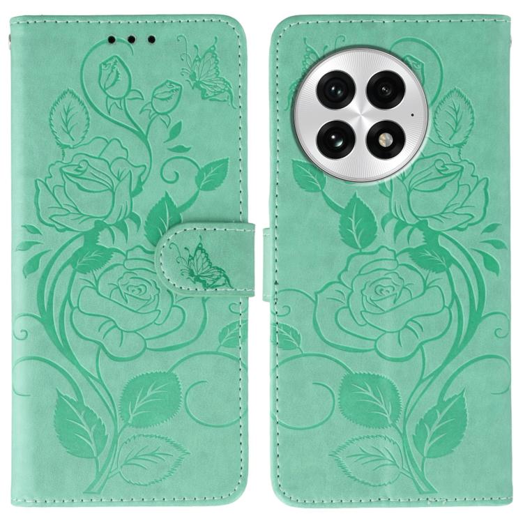 Rose Butterfly Embossed Leather Phone Case, For OnePlus Nord CE5, For OnePlus Ace 5 Pro / Ace 5, For OnePlus 13, For OnePlus Nord 4