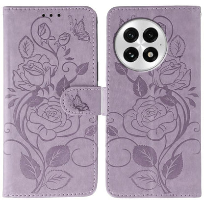 Rose Butterfly Embossed Leather Phone Case, For OnePlus Nord CE5, For OnePlus Ace 5 Pro / Ace 5, For OnePlus 13, For OnePlus Nord 4