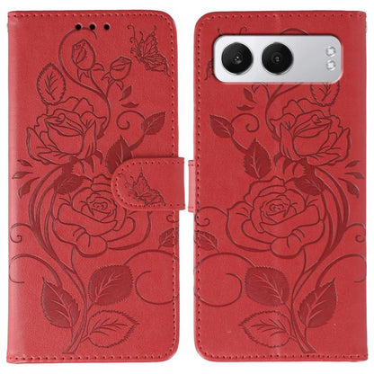 Rose Butterfly Embossed Leather Phone Case, For OnePlus Nord CE5, For OnePlus Ace 5 Pro / Ace 5, For OnePlus 13, For OnePlus Nord 4