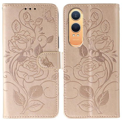 Rose Butterfly Embossed Leather Phone Case, For OnePlus Nord CE4 Lite Global, For OnePlus 12, For OnePlus Nord 3 5G / Ace 2V
