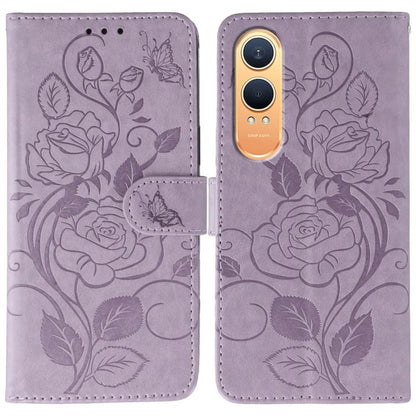 Rose Butterfly Embossed Leather Phone Case, For OnePlus Nord CE4 Lite Global, For OnePlus 12, For OnePlus Nord 3 5G / Ace 2V