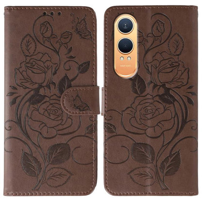 Rose Butterfly Embossed Leather Phone Case, For OnePlus Nord CE4 Lite Global, For OnePlus 12, For OnePlus Nord 3 5G / Ace 2V