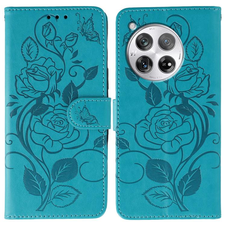 Rose Butterfly Embossed Leather Phone Case, For OnePlus Nord CE4 Lite Global, For OnePlus 12, For OnePlus Nord 3 5G / Ace 2V
