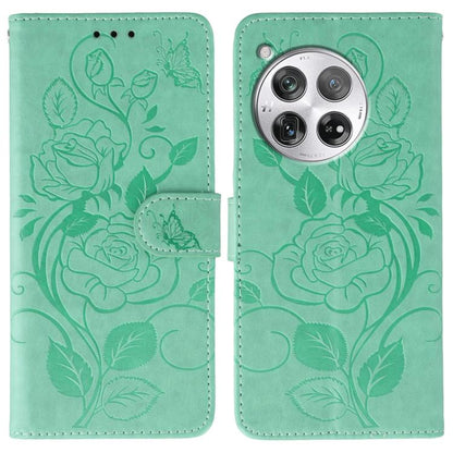 Rose Butterfly Embossed Leather Phone Case, For OnePlus Nord CE4 Lite Global, For OnePlus 12, For OnePlus Nord 3 5G / Ace 2V