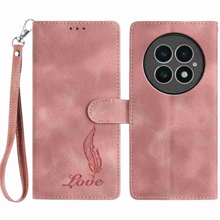 Skin Feel Embossed Feather Leather Phone Case, For OnePlus Nord CE5, For OnePlus 13