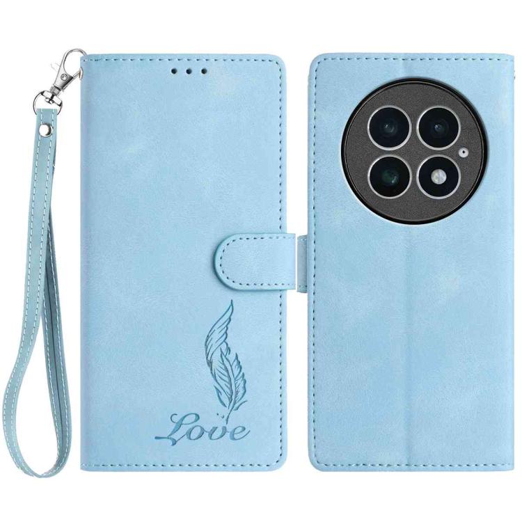 Skin Feel Embossed Feather Leather Phone Case, For OnePlus Nord CE5, For OnePlus 13