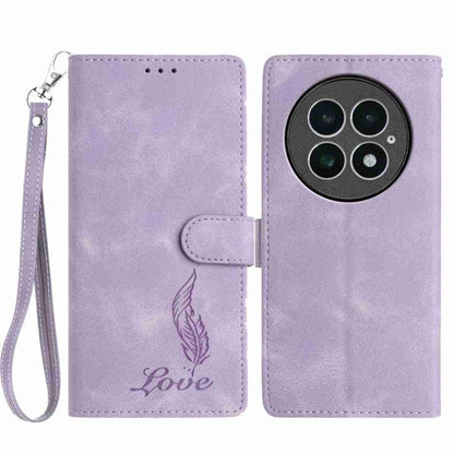 Skin Feel Embossed Feather Leather Phone Case, For OnePlus Nord CE5, For OnePlus 13