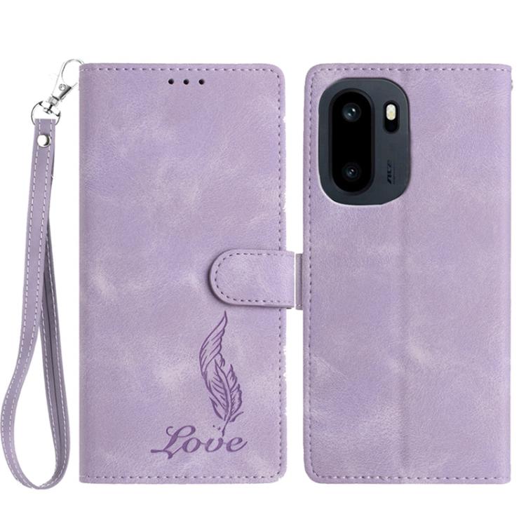 Skin Feel Embossed Feather Leather Phone Case, For OnePlus Ace 6, For OnePlus 15, For OnePlus Nord 5