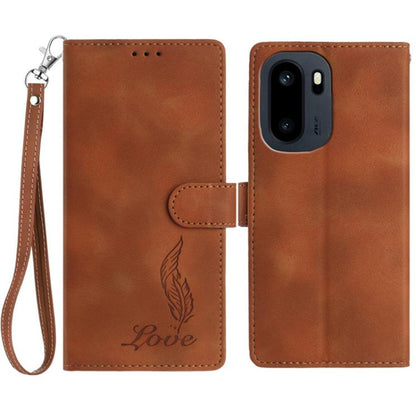 Skin Feel Embossed Feather Leather Phone Case, For OnePlus Ace 6, For OnePlus 15, For OnePlus Nord 5