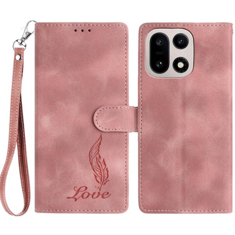 Skin Feel Embossed Feather Leather Phone Case, For OnePlus Ace 6, For OnePlus 15, For OnePlus Nord 5