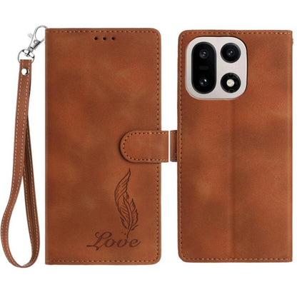 Skin Feel Embossed Feather Leather Phone Case, For OnePlus Ace 6, For OnePlus 15, For OnePlus Nord 5