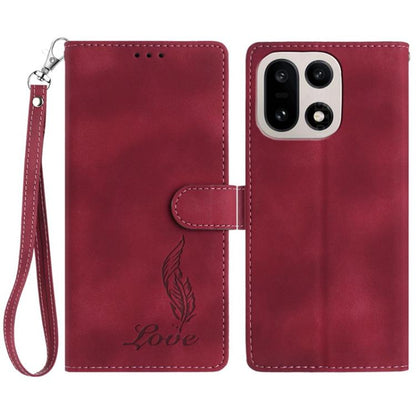 Skin Feel Embossed Feather Leather Phone Case, For OnePlus Ace 6, For OnePlus 15, For OnePlus Nord 5