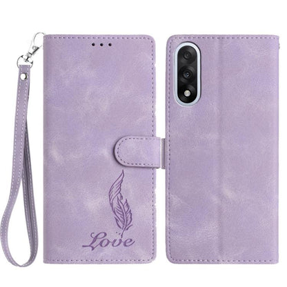 Skin Feel Embossed Feather Leather Phone Case, For OnePlus Ace 6, For OnePlus 15, For OnePlus Nord 5