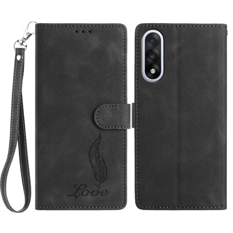 Skin Feel Embossed Feather Leather Phone Case, For OnePlus Ace 6, For OnePlus 15, For OnePlus Nord 5
