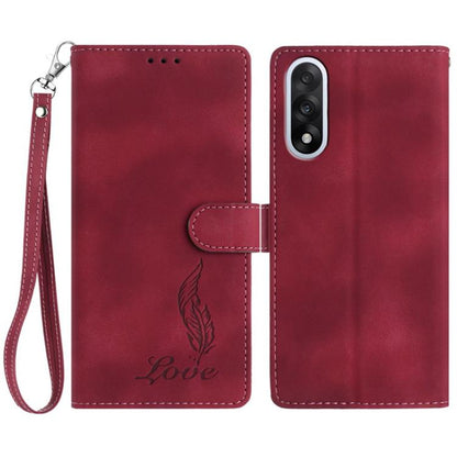 Skin Feel Embossed Feather Leather Phone Case, For OnePlus Ace 6, For OnePlus 15, For OnePlus Nord 5